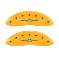 MGP 4 Caliper Covers Engraved F & R Chrysler Wing Yellow Finish Black Char 2005 Chrysler Crossfire - 32010SCW1YL