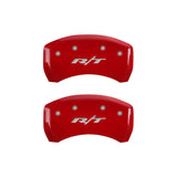 MGP 4 Caliper Covers Engraved Front & Rear RT1-Truck Red finish silver ch - 12005SRT1RD