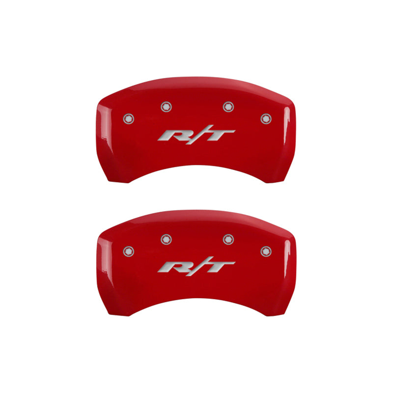 MGP 4 Caliper Covers Engraved Front & Rear RT1-Truck Yellow finish black ch - 12181SRT1YL