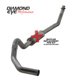 Diamond Eye KIT 4in TB MFLR RPLCMENT PIPE SGL SS: 94-02 DODGE CUMMINS 5.9L - K4212S-RP