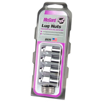 McGard Hex Lug Nut (Reg. Shank - .746in.) M12X1.25 / 13/16 Hex / 1.65in. Length (4-Pack) - Chrome - 61003