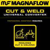 MagnaFlow Conv Univ 2.5inch Inlet/Outlet Center/Center Oval (California OBDII) - 447106