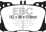 EBC 2017+ Mercedes-Benz E300 (W213) 2.0L Turbo Greenstuff Front Brake Pads - DP63070