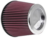 K&N Universal Chrome Filter 6in Flange ID x 7.5in Base OD x 5in Top OD x 6in H - RC-4381