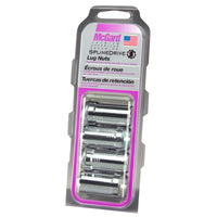 McGard SplineDrive Lug Nut (Cone Seat) M14X1.5 / 1.648in. Length (4-Pack) - Chrome (Req. Tool) - 65315