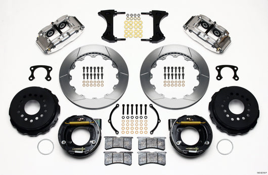 Wilwood Narrow Superlite 4R Rear P-Brk Kit 12.88in Polished Big Ford New Style 2.36in Offset - 140-9218-P