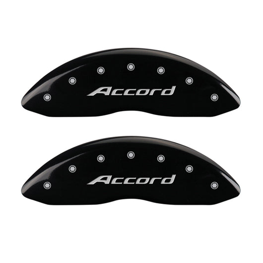 MGP 4 Caliper Covers Engraved Front Accord Engraved Rear Accord Black finish silver ch - 20219SACCBK
