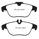 EBC 12-14 Mercedes-Benz C250 (W204) 1.8 Turbo Yellowstuff Rear Brake Pads - DP41990R