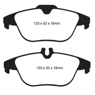 EBC 12-14 Mercedes-Benz C250 (W204) 1.8 Turbo Yellowstuff Rear Brake Pads - DP41990R