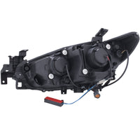ANZO 2014-2015 Mazda 6 Projector Headlights w/ Plank Style Design Black - 121516