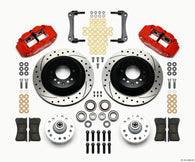Wilwood Narrow Superlite 6R Front Hub & 1PC Rtr Kit 12.88in Dril -Red 79-81 Camaro - 140-12280-DR