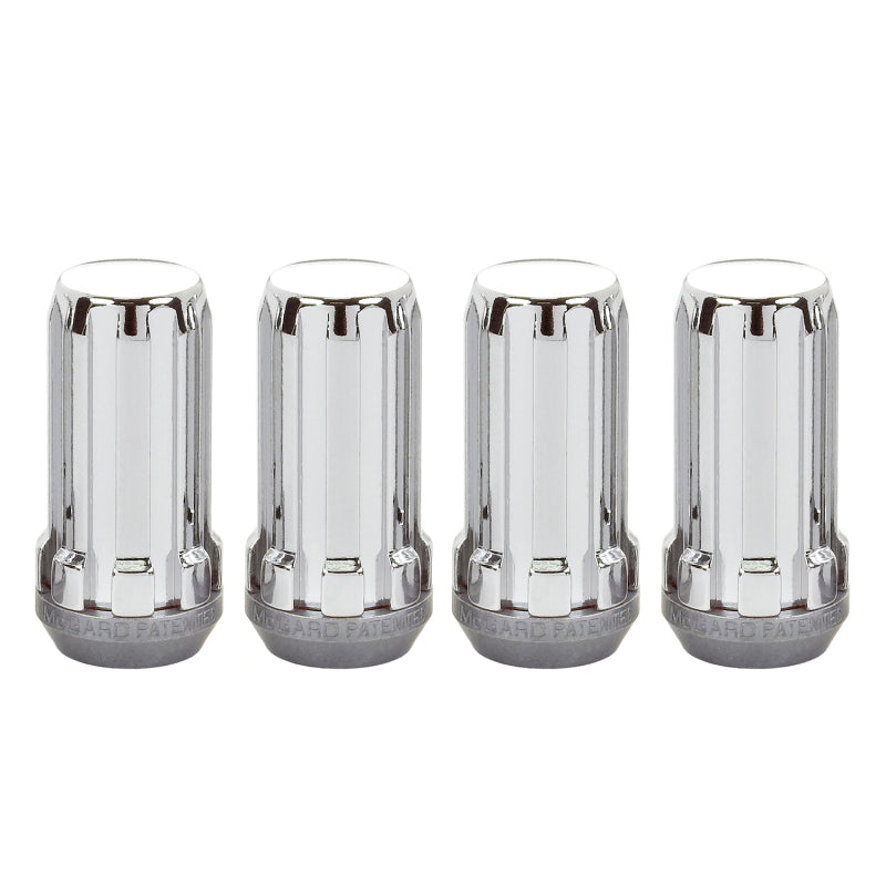 McGard SplineDrive Lug Nut (Cone Seat) M14X1.5 / 1.935in. Length (4-Pack) - Chrome (Req. Tool) - 65310