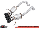 AWE Tuning 14-19 Chevy Corvette C7 Z06/ZR1 (w/o AFM) Touring Edition Axle-Back Exhaust w/Black Tips - 3015-43143