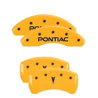 MGP 4 Caliper Covers Engraved Front Pontiac Rear Arrow Yellow Finish Black Char 2006 Pontiac G6 - 18025SPONYL