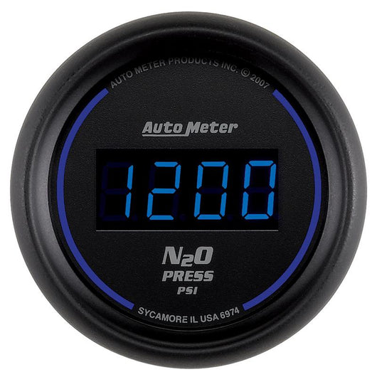Autometer Ultra-Lite 2-1/16in 1600 PSI Digital Nitrous Pressure Gauge - Black - 6974