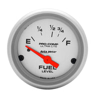 Autometer Ultra-Lite 52mm 16 OHMS Empty/158 OHMS Full Short Sweep Electronic Fuel Level Gauge - 4318