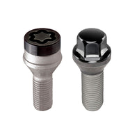 McGard 5 Lug Hex Install Kit w/Locks (Cone Seat Bolt) M12X1.25 / 17mm Hex / 25.6mm Shank L. - Black - 67261BK