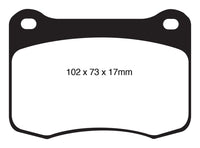EBC 08+ Lexus IS-F 5.0 Yellowstuff Rear Brake Pads - DP41820R