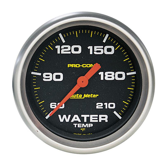 Autometer Pro Comp 60-210 Deg F Full Sweep Electronic Water Temperature Low Temp Gauge - 5469