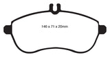 EBC 12-14 Mercedes-Benz C250 (W204) 1.8 Turbo Redstuff Front Brake Pads - DP31989C