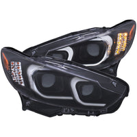 ANZO 2014-2015 Mazda 6 Projector Headlights w/ Plank Style Design Black - 121516