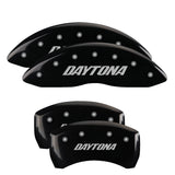 MGP 4 Caliper Covers Engraved Front & Rear MGP Black finish silver ch - 12001SMGPBK
