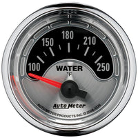 Autometer American Muscle 52mm Short Sweep Electric 250 Deg  F Water Temp Gauge - 1236