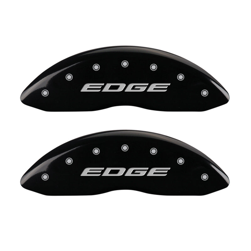 MGP 4 Caliper Covers Engraved Front & Rear EDGE/2015 Black finish silver ch - 10242SEDEBK
