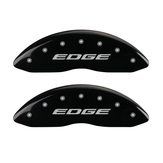 MGP 4 Caliper Covers Engraved Front & Rear EDGE/2015 Black finish silver ch - 10242SEDEBK