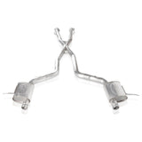 Stainless Works 2018 Jeep TrackHawk 6.2L 3in Catback System X-Pipe Turbo S-Tube Muffler Stock Exit - JEEP1862CB-S