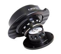 NRG Quick Release Kit Gen 2.5 - Black / Black Ring w/Finger Grooves - SRK-250BK