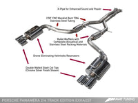 AWE Tuning Panamera 2/4 Track Edition Exhaust (2011-2013) - w/Chrome Silver Tips - 3020-42032