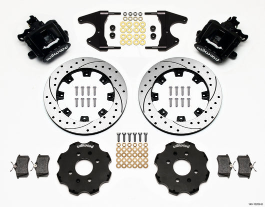 Wilwood Combination Parking Brake Rear Kit 12.19in Drilled Civic / Integra Drum 2.46 Hub Offset - 140-10209-D