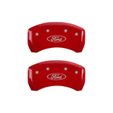 MGP 4 Caliper Covers Engraved Front & Rear Oval logo/Ford Yellow finish black ch - 10198SFRDYL