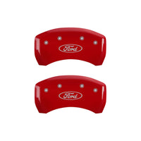 MGP 4 Caliper Covers Engraved Front & Rear Oval logo/Ford Yellow finish black ch - 10198SFRDYL