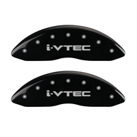 MGP 4 Caliper Covers Engraved Front & Rear i-Vtec Black finish silver ch - 39013SIVTBK