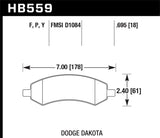 Hawk 06-16 Dodge RAM 1500 / 06-10 Mitsubishi Raider Super Duty Front Brake Pads - HB559P.695