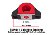 BMR Universal 1.5in Billet Aluminum Sway Bar Mount Mount (Polyurethane) - Black - SMK011