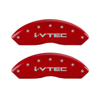 MGP 4 Caliper Covers Engraved Front & Rear i-Vtec Red finish silver ch - 20199SIVTRD