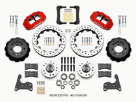 Wilwood Narrow Superlite 6R Front Hub Kit 12.88in Drill Red 65-72 CDP C Body -Drum - 140-15199-DR