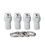 McGard Hex Lug Nut (Long Shank - .946in.) M12X1.5 / 13/16 Hex / 1.85in. Length (4-pack) - Chrome - 62002