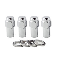 McGard Hex Lug Nut (Long Shank - .946in.) M12X1.5 / 13/16 Hex / 1.85in. Length (4-pack) - Chrome - 62002