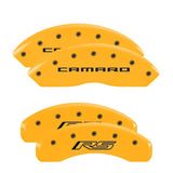 MGP 4 Caliper Covers Engraved Front & Rear MGP Yellow finish black ch - 15206SMGPYL