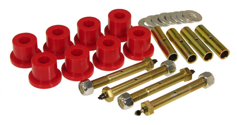 Prothane 87-96 Jeep YJ Front & Rear Main Spring Eye Bushings - Red - 1-1017