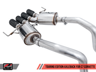 AWE Tuning 14-19 Chevy Corvette C7 Z06/ZR1 (w/o AFM) Touring Edition Axle-Back Exhaust w/Black Tips - 3015-43143