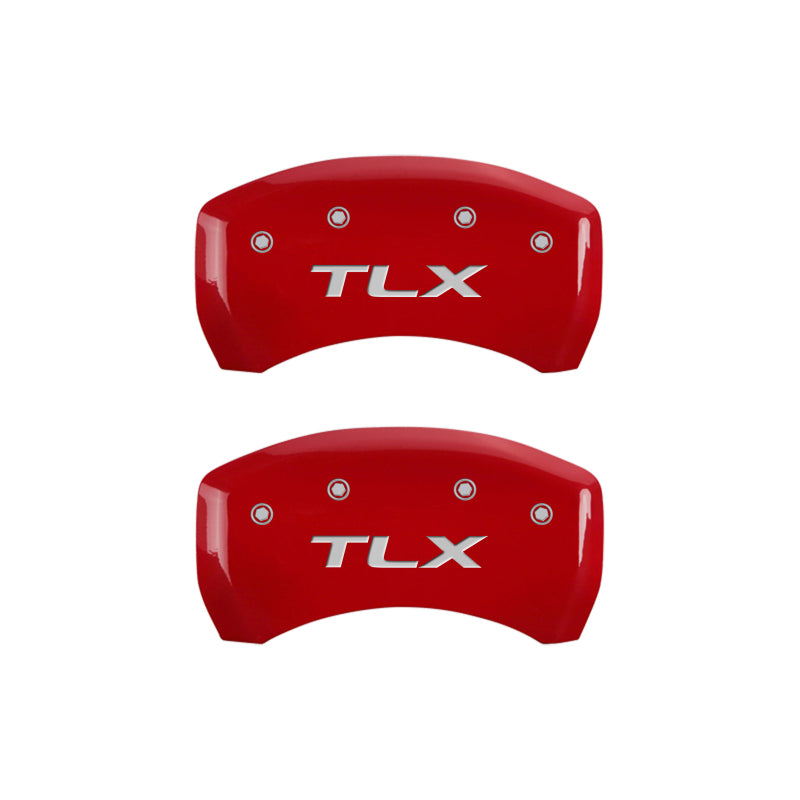 MGP 4 Caliper Covers Engraved Front Acura Engraved Rear TLX Yellow finish black ch - 39018STLXYL
