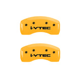 MGP 4 Caliper Covers Engraved Front & Rear i-Vtec Yellow finish black ch - 20217SIVTYL