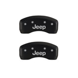 MGP 4 Caliper Covers Engraved Front & Rear JEEP Red finish silver ch - 42003SJEPRD