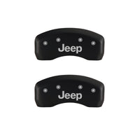 MGP 4 Caliper Covers Engraved Front & Rear JEEP Red finish silver ch - 42003SJEPRD