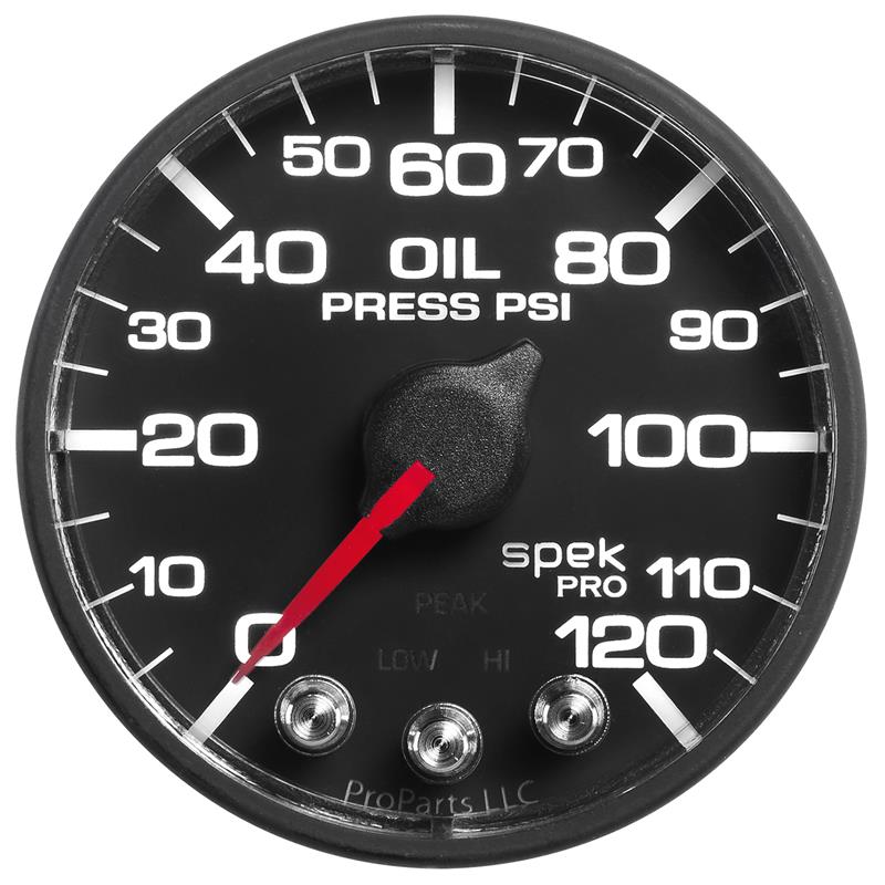 Autometer Spek-Pro 52.4mm 0-120 PSI Digital Stepper Motor Oil Pressue Gauge - P325328